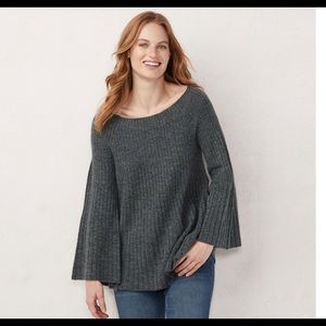 🆕 LC Lauren Conrad Lace-Up Back Swing Sweater